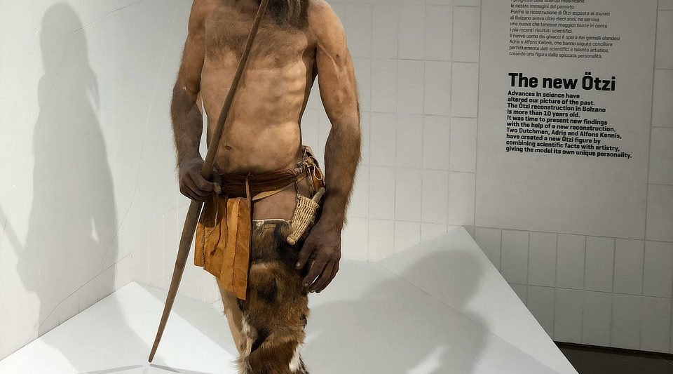 Das lebensgroße Modell vom Ötzi.